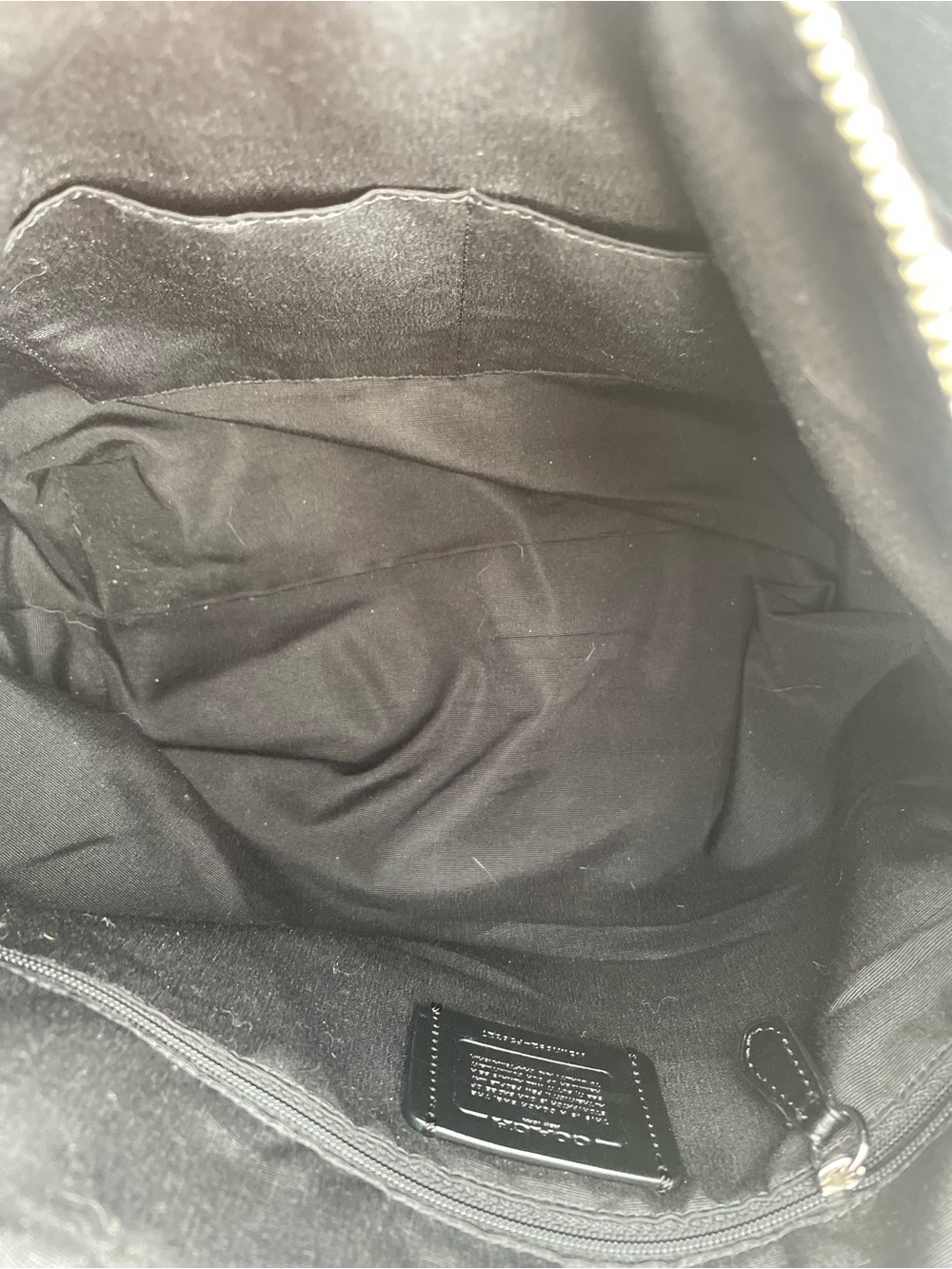 Coach Gray Signature Canvas Hobo Bag with Black Strap - Picture 3 of 6